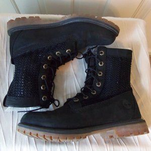 Timberland Open Weave Boots Black sz 7.5